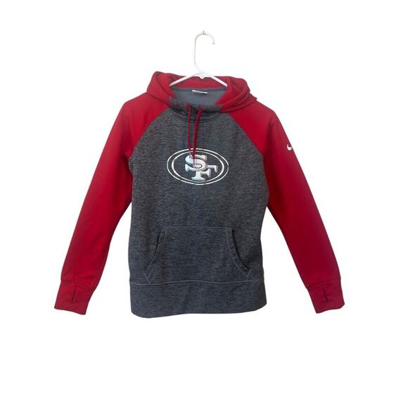 NIKE NFL TEAM APPAREL THERMA-FIT HOODIE SAN FRANSICO 49 ER'S WOMENS - Picture 1 of 12